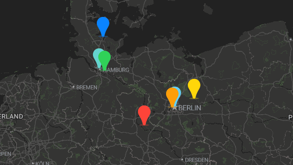 Map of company locations