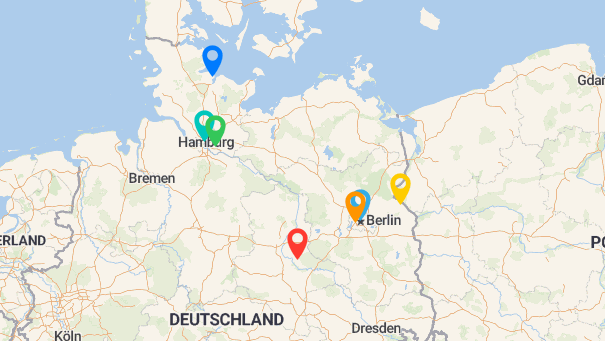 Map of company locations
