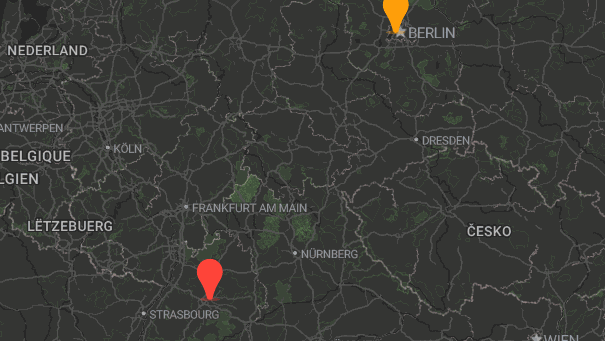 Map of company locations