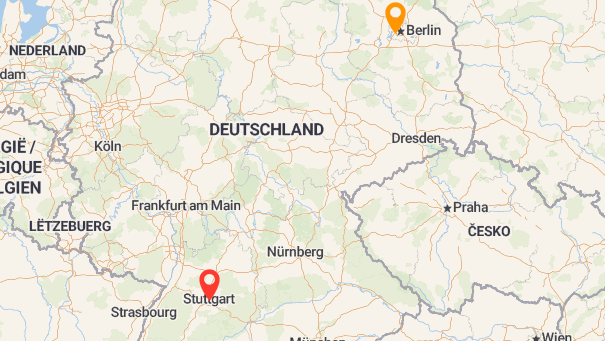 Map of company locations
