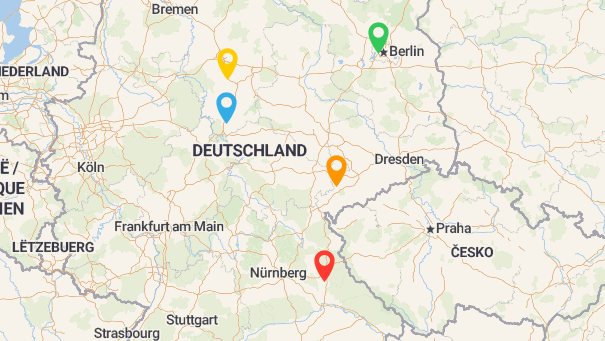 Map of company locations
