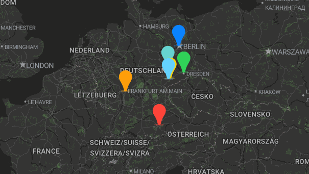 Map of company locations