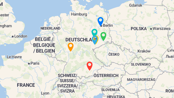 Map of company locations