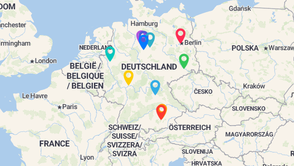 Map of company locations