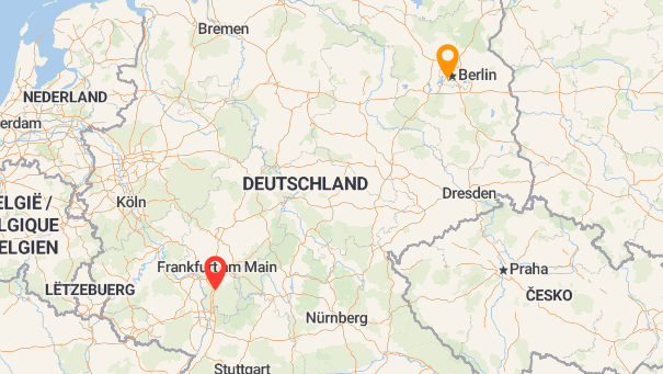 Map of company locations