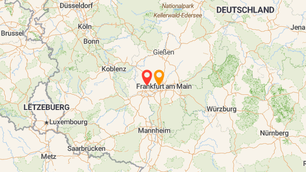 Map of company locations