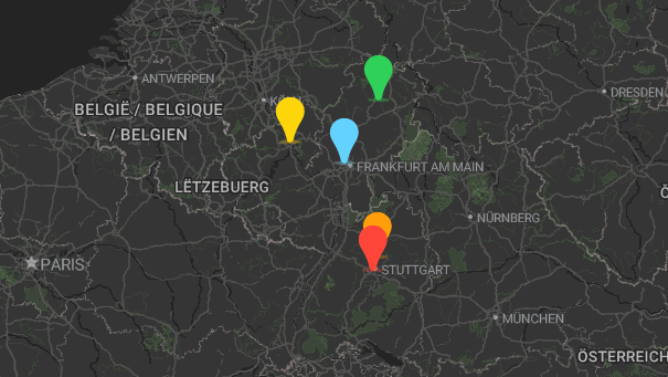 Map of company locations