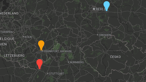 Map of company locations