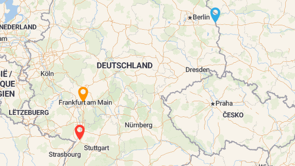 Map of company locations