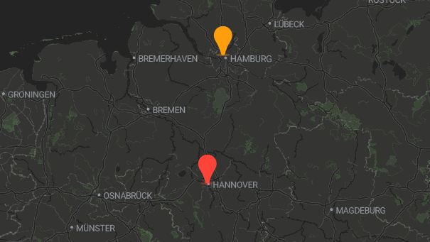 Map of company locations