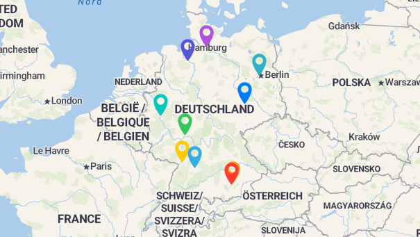 Map of company locations