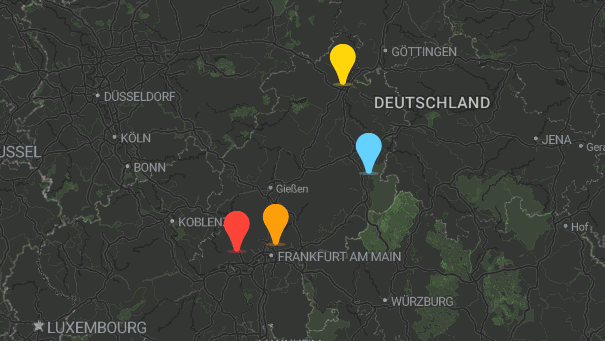 Map of company locations