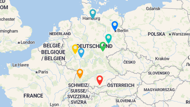 Map of company locations