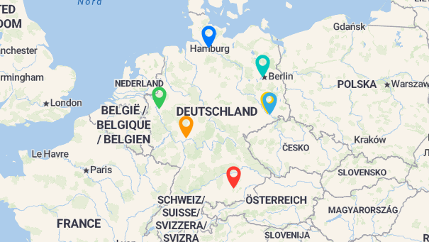 Map of company locations