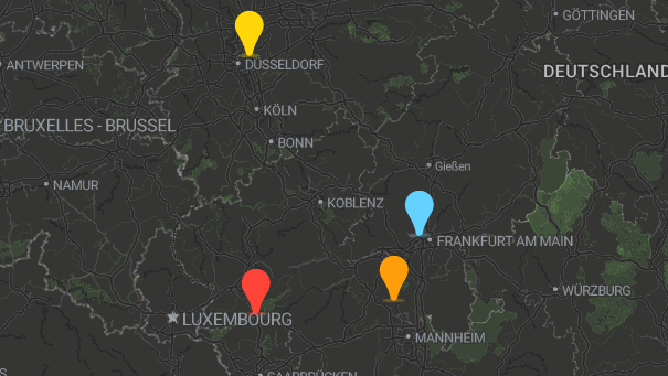 Map of company locations