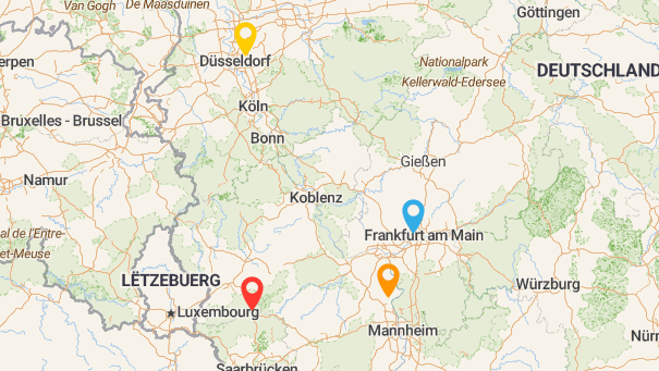 Map of company locations