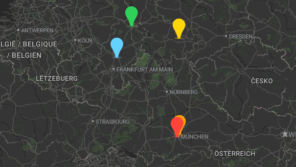 Map of company locations