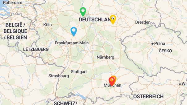 Map of company locations