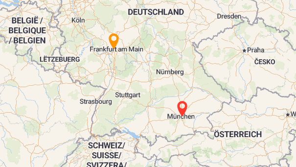 Map of company locations