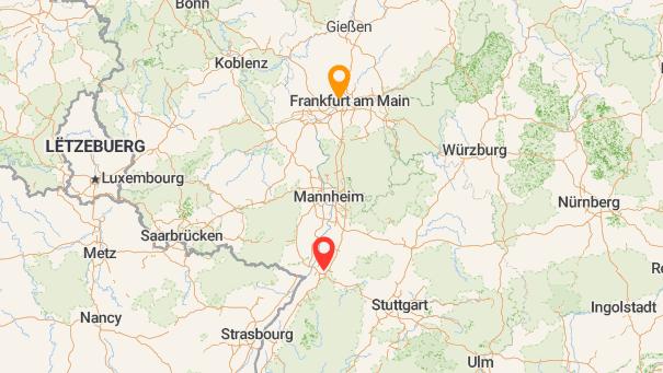 Map of company locations