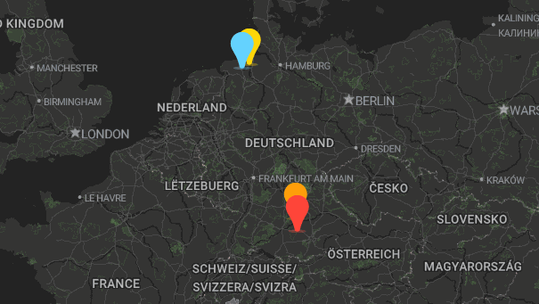 Map of company locations