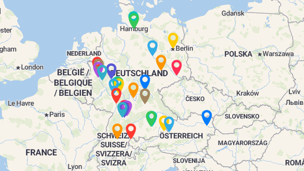 Map of company locations