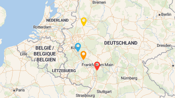 Map of company locations