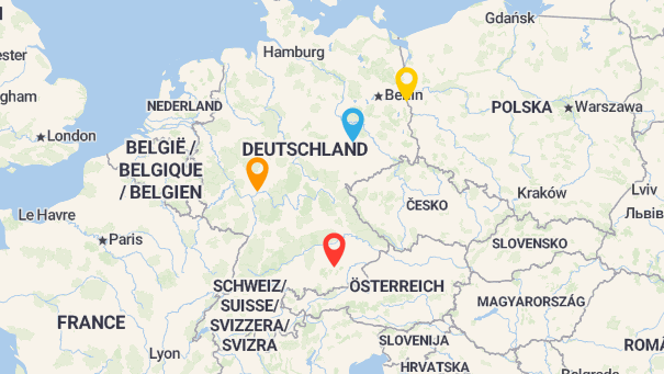 Map of company locations