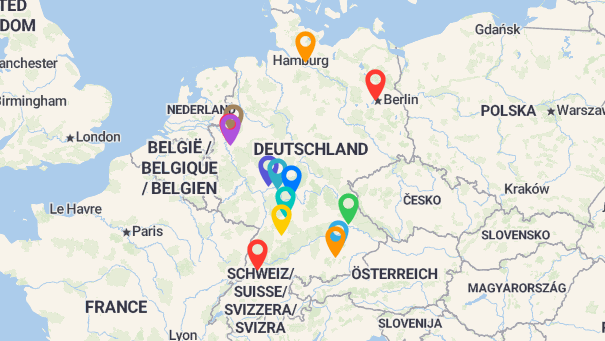 Map of company locations