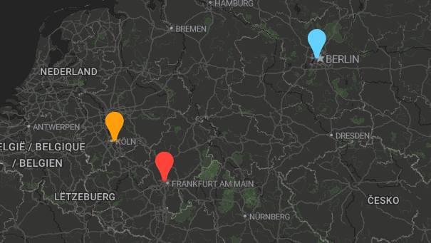 Map of company locations