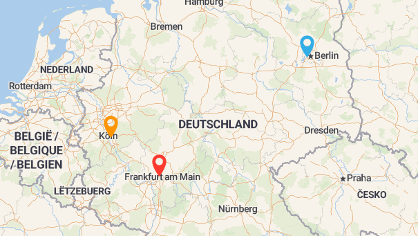Map of company locations