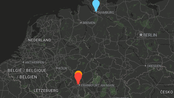 Map of company locations