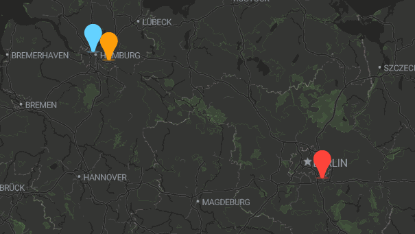 Map of company locations