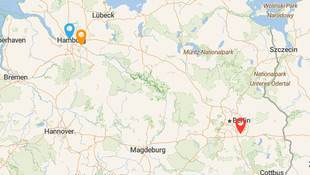 Map of company locations
