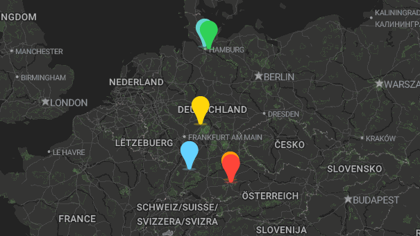 Map of company locations