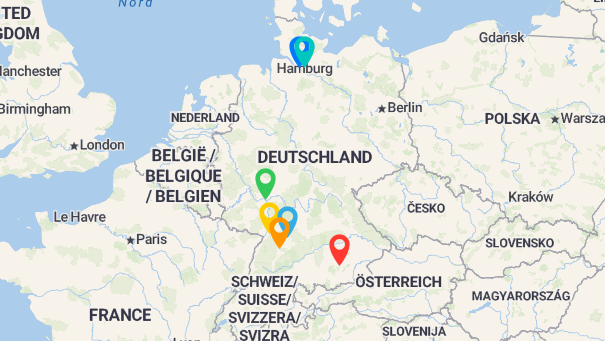 Map of company locations