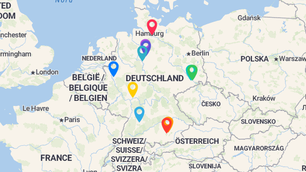 Map of company locations
