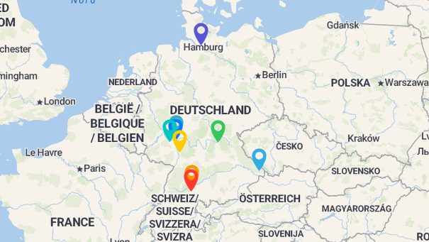 Map of company locations