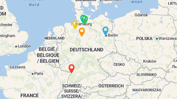 Map of company locations