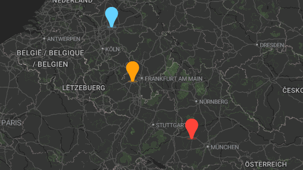 Map of company locations