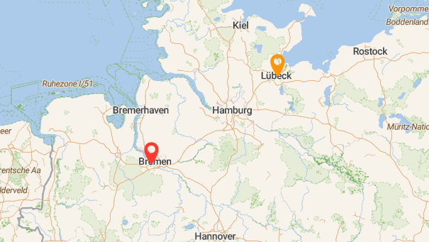 Map of company locations