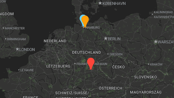 Map of company locations
