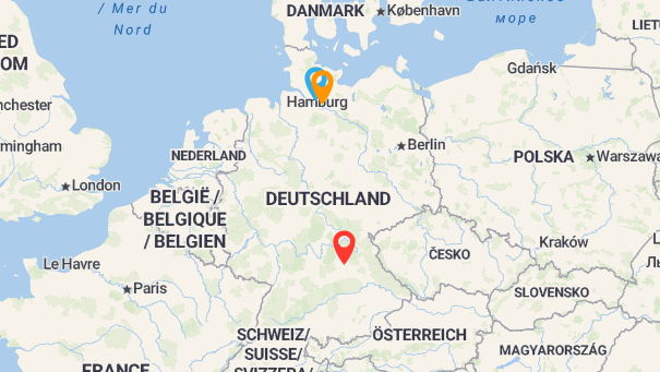 Map of company locations