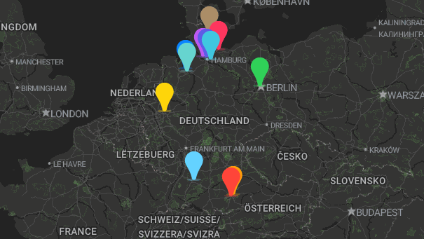 Map of company locations