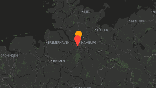 Map of company locations