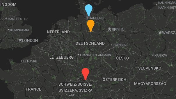 Map of company locations