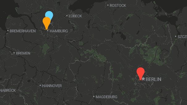 Map of company locations