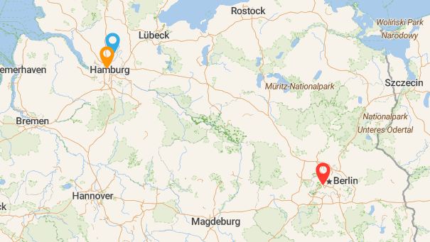 Map of company locations