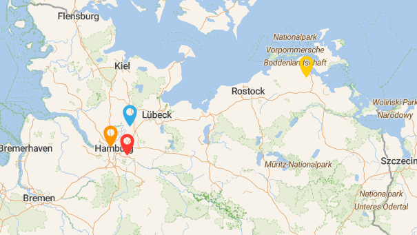 Map of company locations