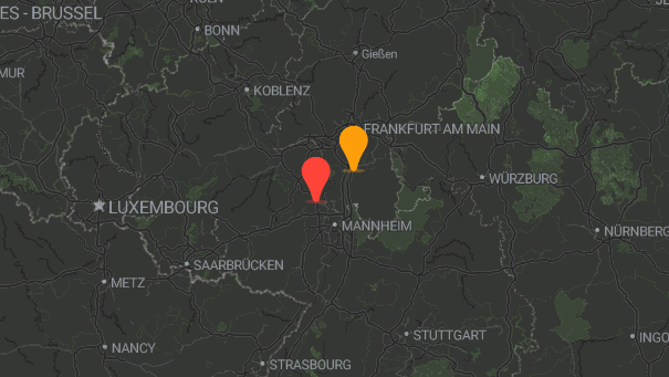 Map of company locations